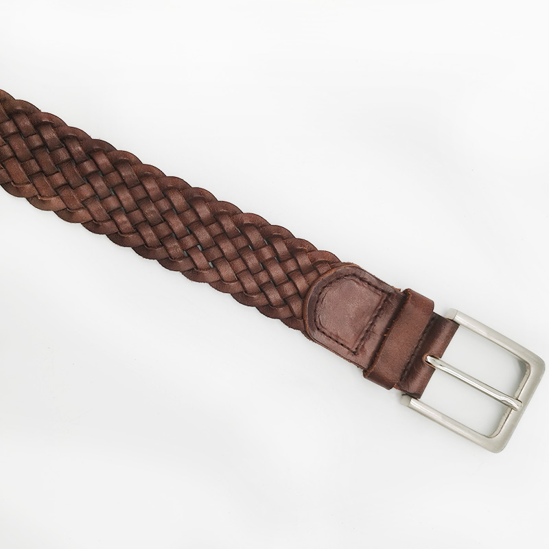wide genuine leather braided belts
